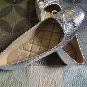 Michael Kors Nori Flex Flat Shimmering Silver Loafers